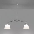 Arcadia Shade Pendant Lamp ∅ 47.2″ x H 35.4-51.2″ / Chrome & White Pendant light