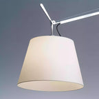 Arcadia Shade Pendant Lamp ∅ 47.2″ x H 35.4-51.2″ / Chrome & White Pendant light