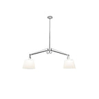 Arcadia Shade Pendant Lamp ∅ 47.2″ x H 35.4-51.2″ / Chrome & White Pendant light