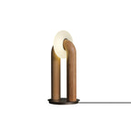 Arcadia Table Lamp ∅ 7.8″ x H 17.7″ / Dia 20cm x H 45cm / Wood Color / US Plug Table lamp