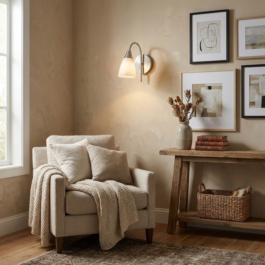 Arch Alabaster Wall Sconce