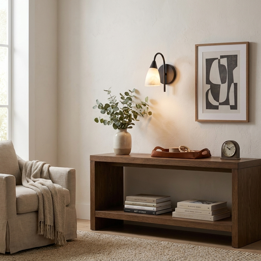 Arch Alabaster Wall Sconce