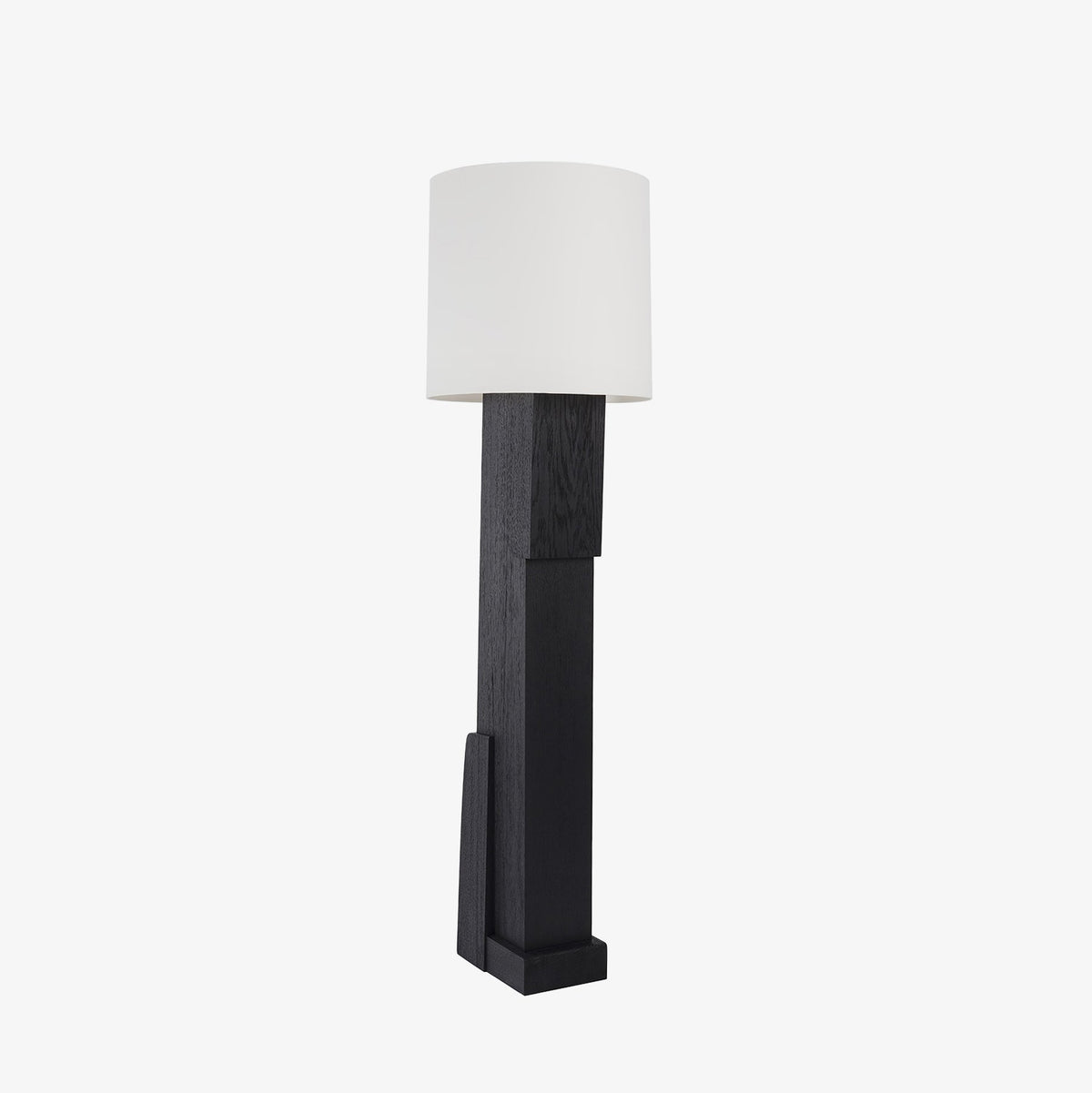 Architectural Block Wood Floor Lamp
