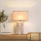 Arc Travertine Table Lamp