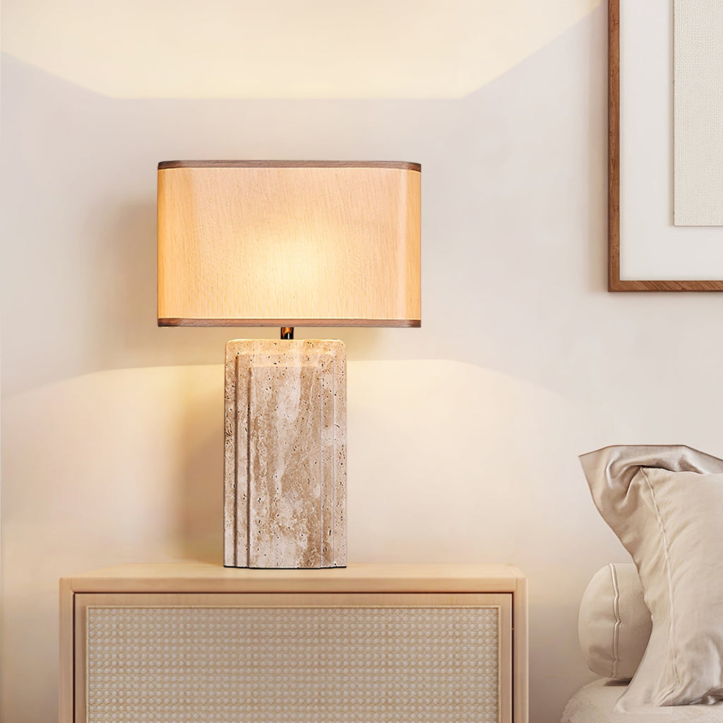 Arc Travertine Table Lamp