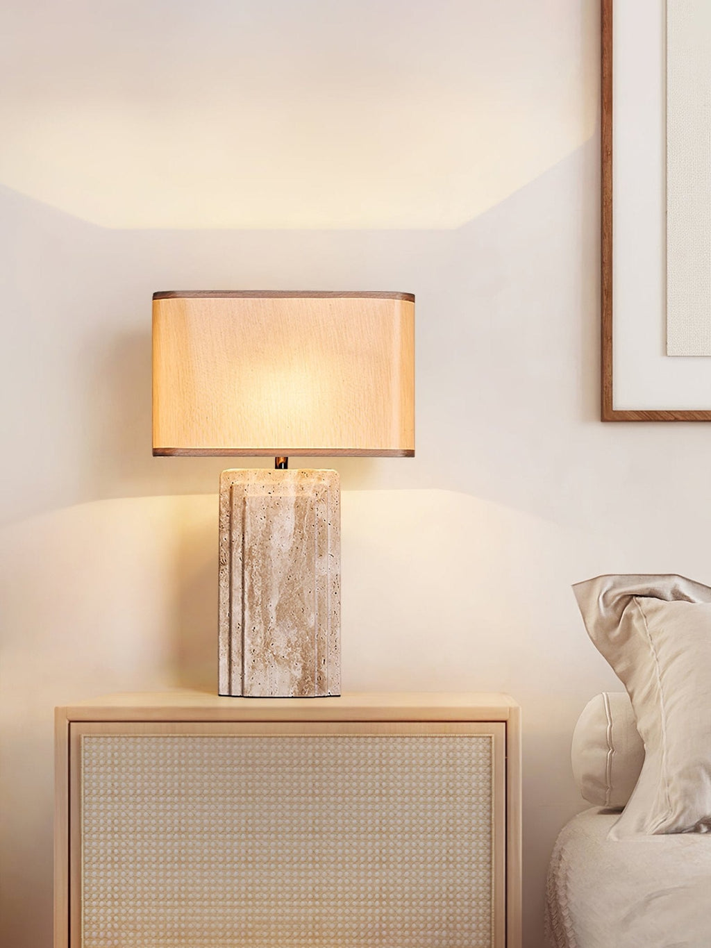Arc Travertine Table Lamp
