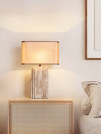 Arc Travertine Table Lamp