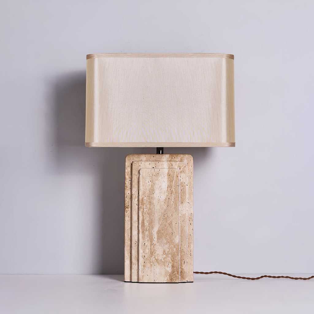 Arc Travertine Table Lamp