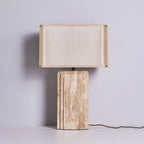 Arc Travertine Table Lamp