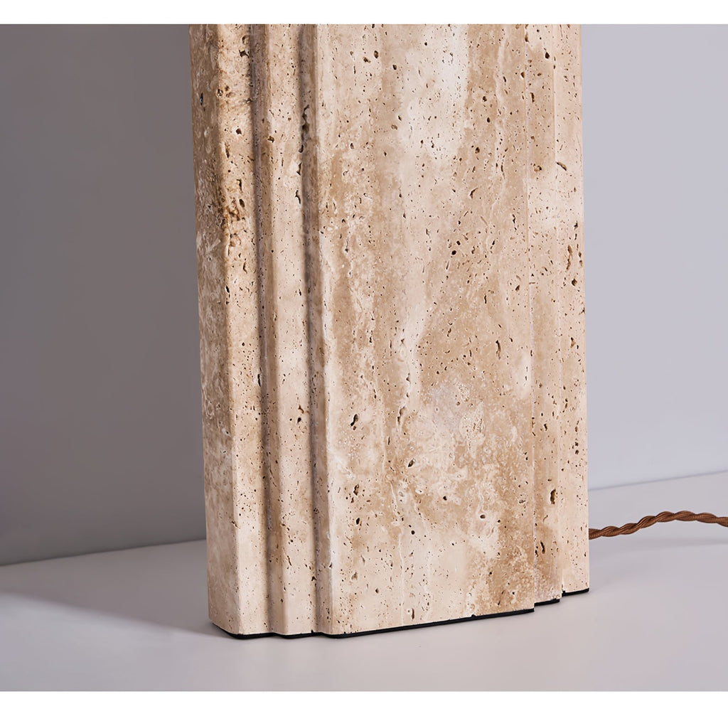 Arc Travertine Table Lamp