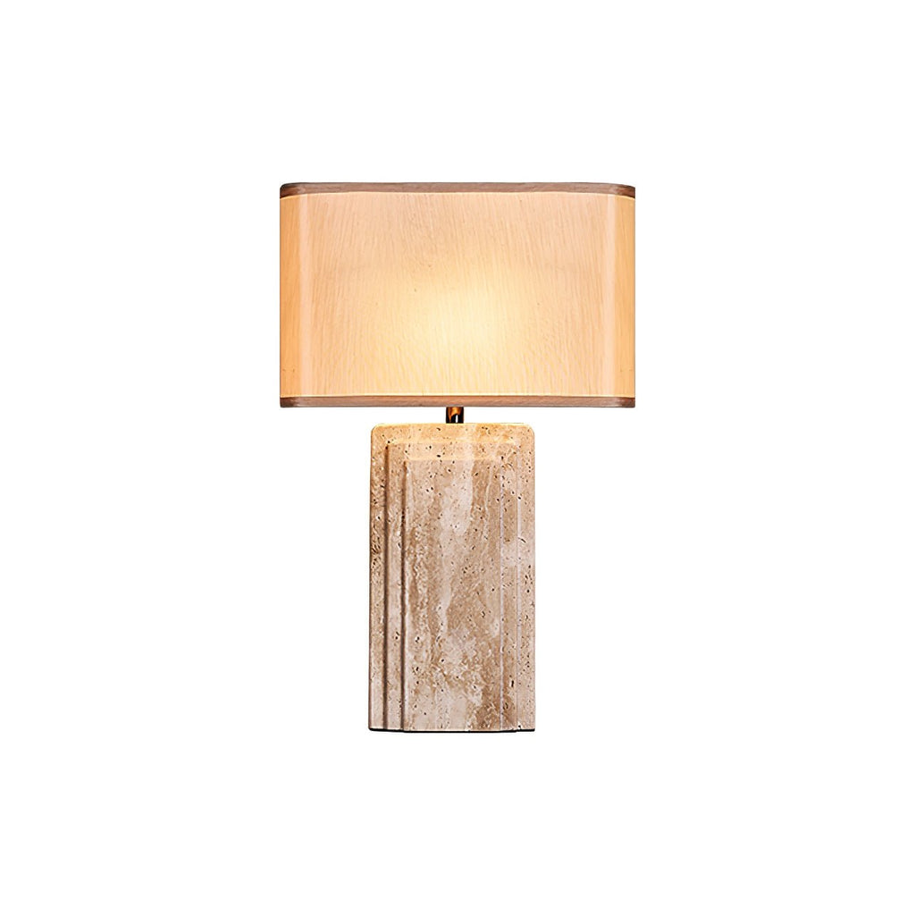 Arc Travertine Table Lamp