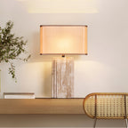 Arc Travertine Table Lamp
