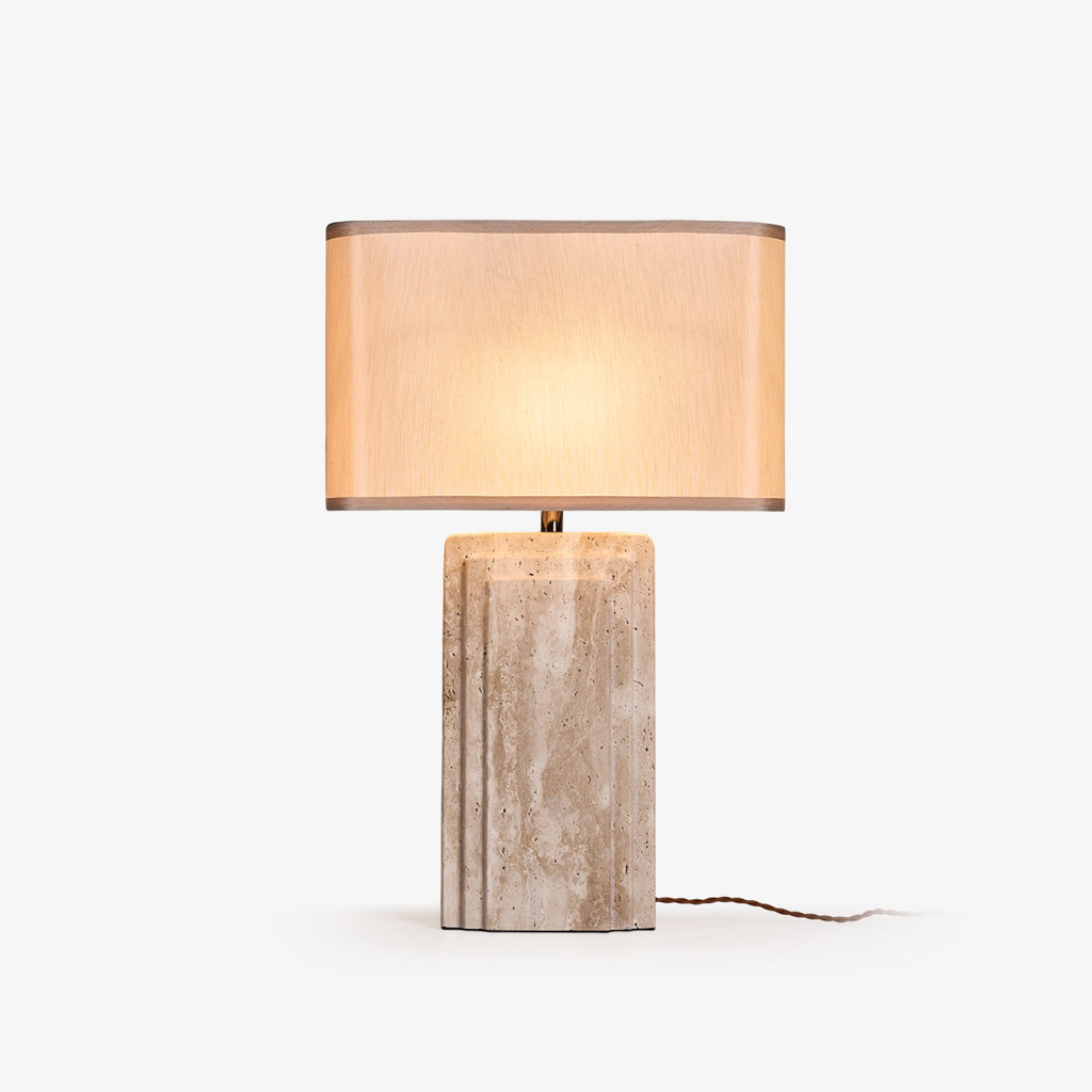 Arc Travertine Table Lamp