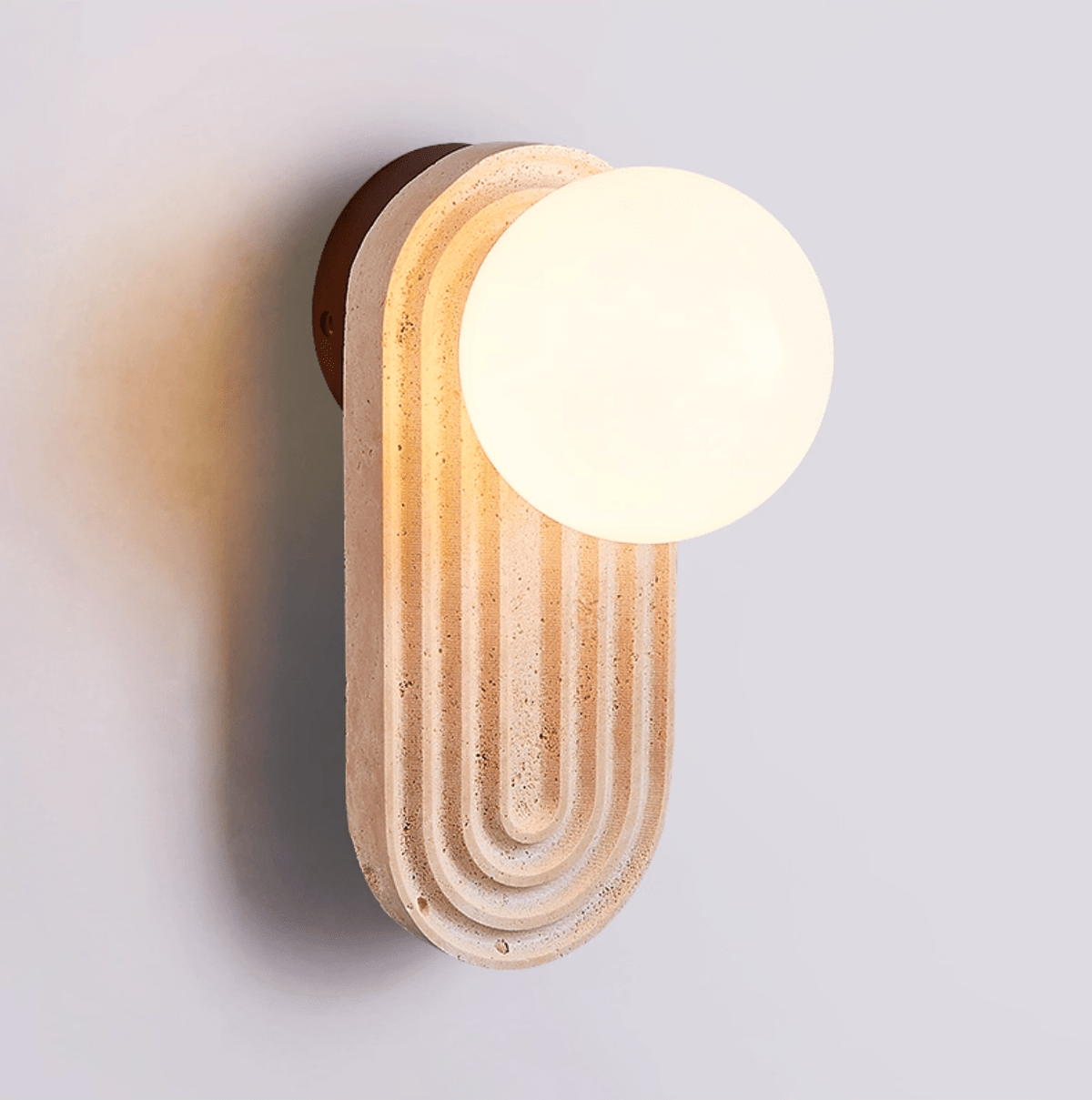 Arc Travertine Wall Light
