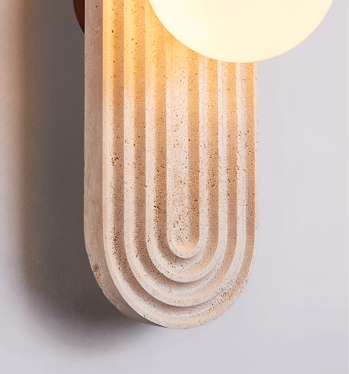 Arc Travertine Wall Light