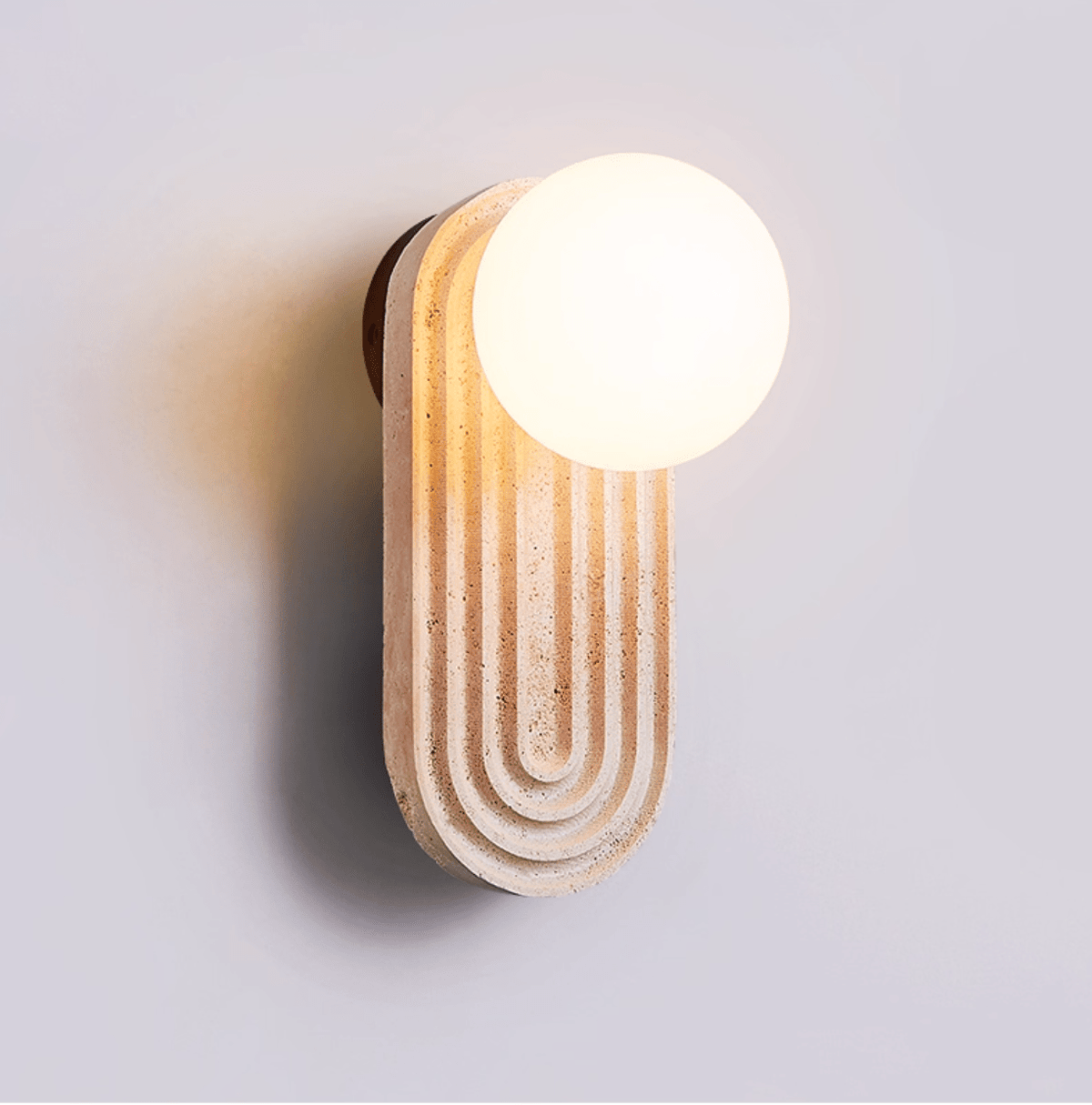 Arc Travertine Wall Light