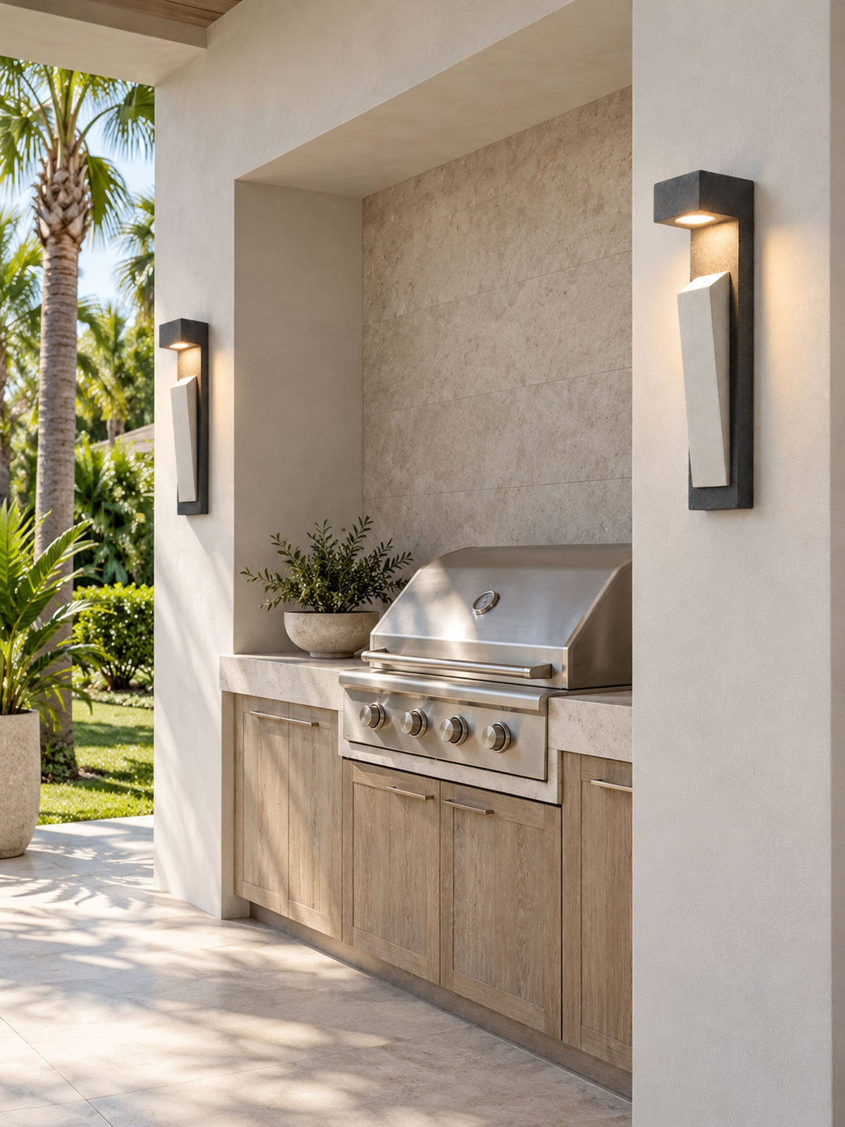 Ardessa Micro-Cement Outdoor Wall Sconce