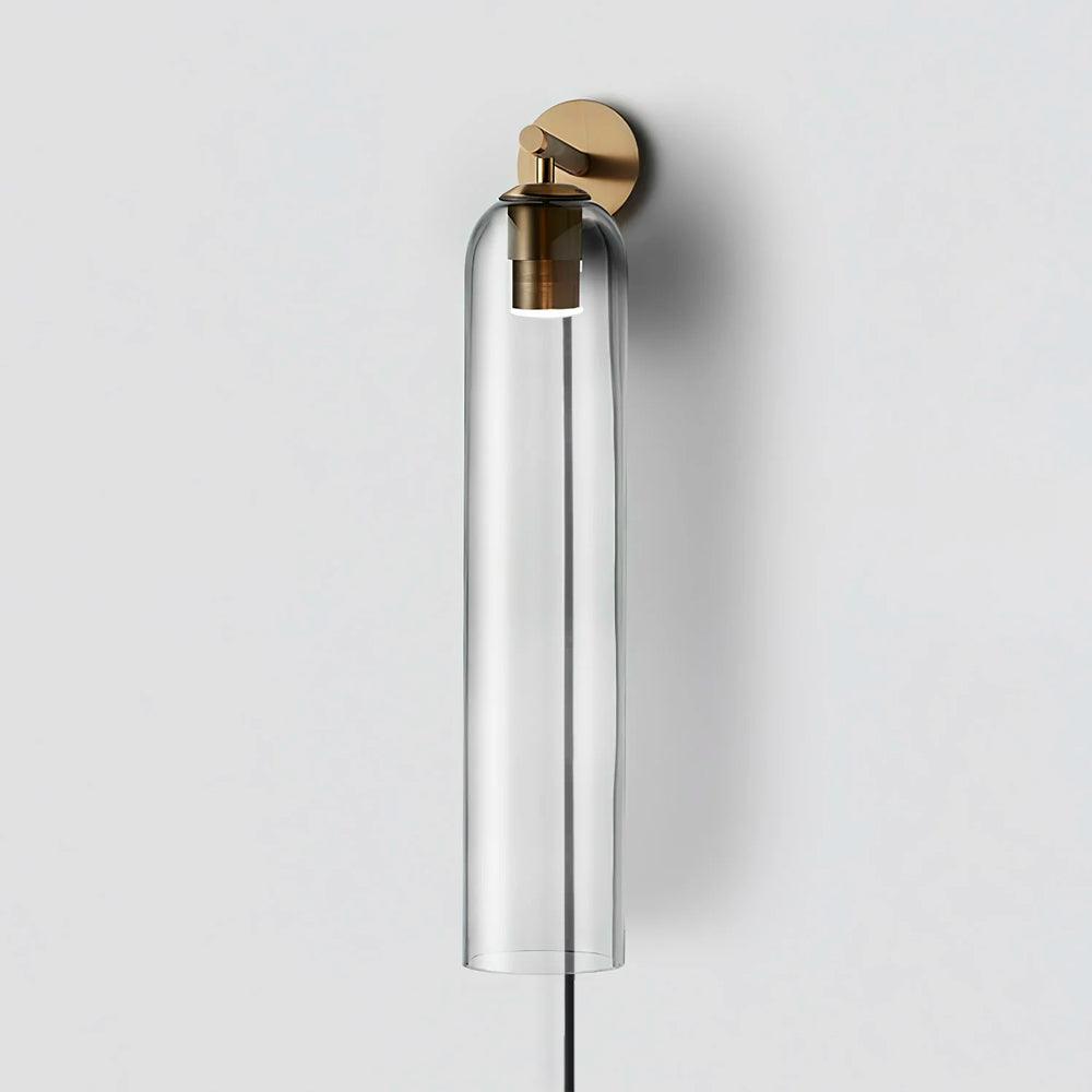 Art Glass Plug-In Sconce Gold / Clear / US Plug Wall lamp