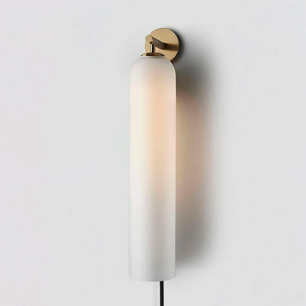 Art Glass Plug-In Sconce Gold / Frosted White / US Plug Wall lamp