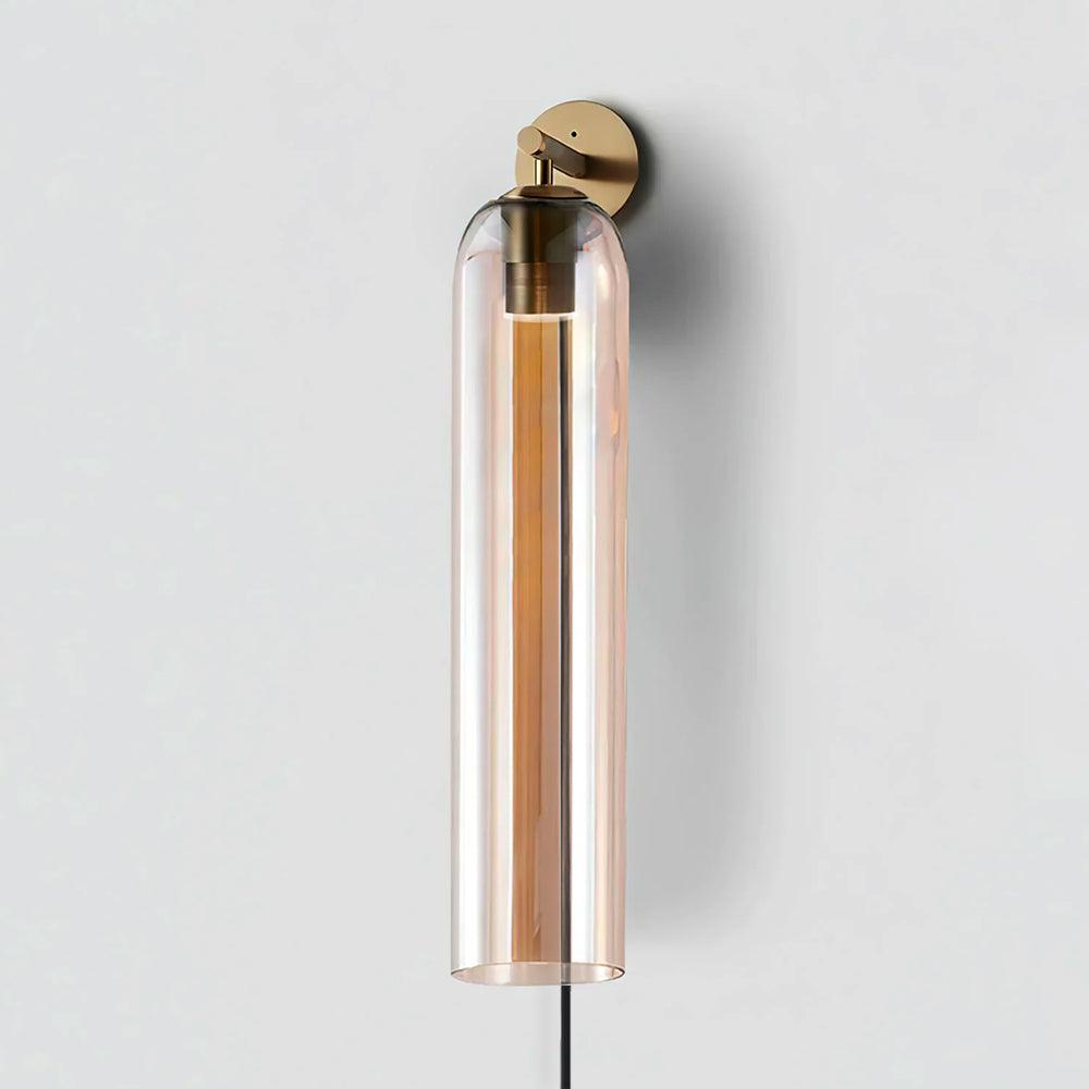Art Glass Plug-In Sconce Gold / Amber / US Plug Wall lamp