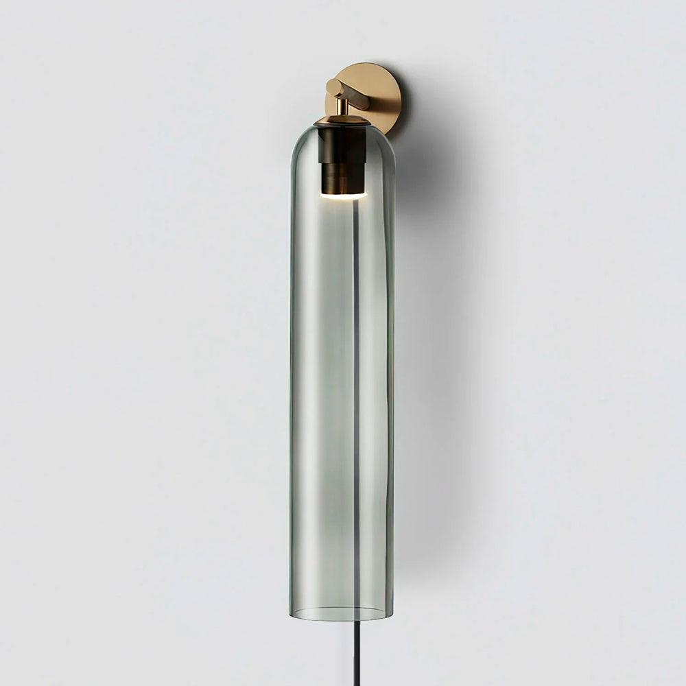 Art Glass Plug-In Sconce Gold / Smoke Gray / US Plug Wall lamp
