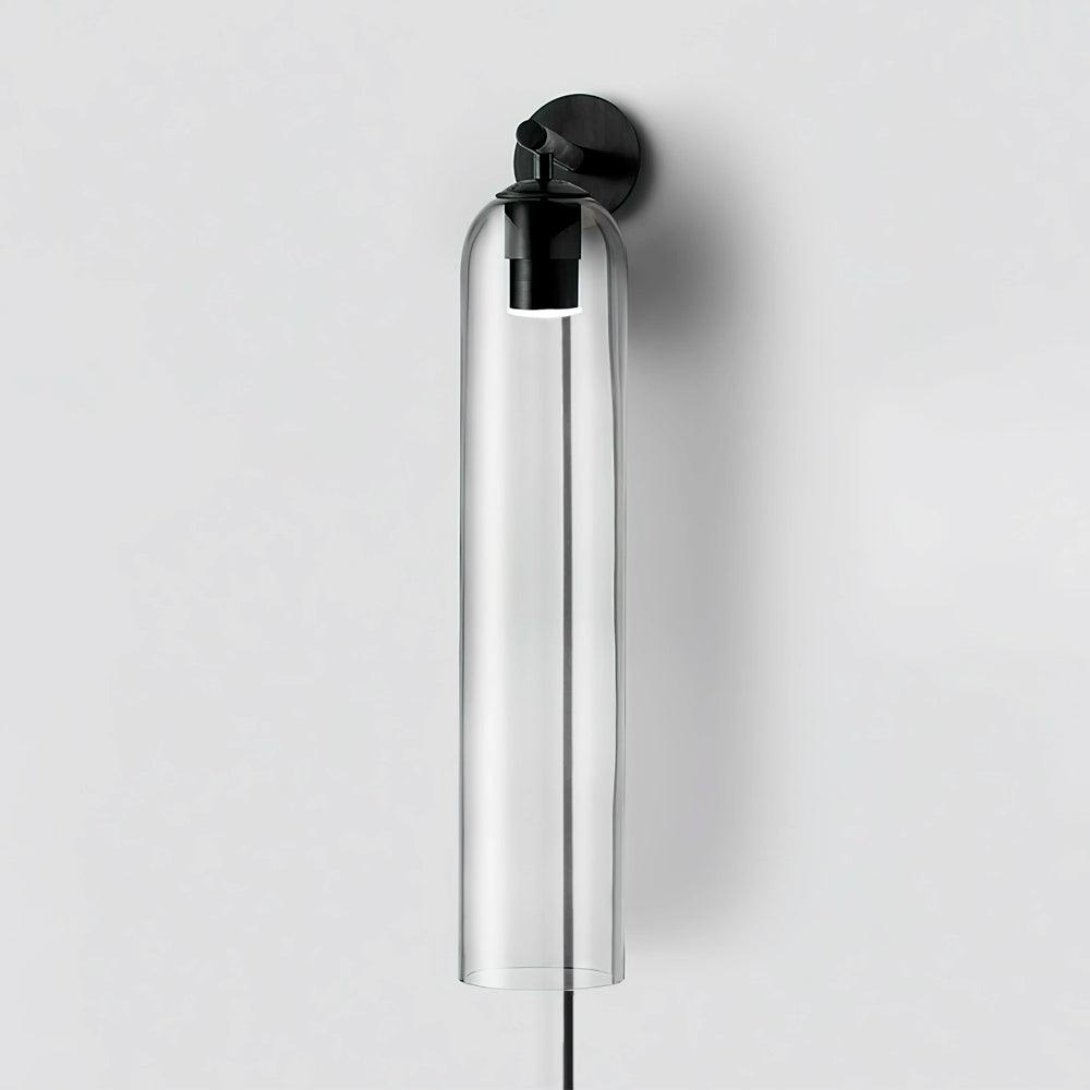 Art Glass Plug-In Sconce Black / Clear / US Plug Wall lamp