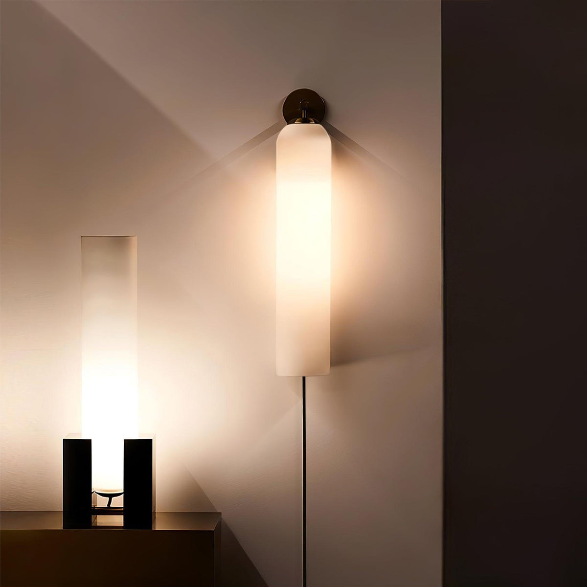 Art Glass Plug-In Sconce Wall lamp