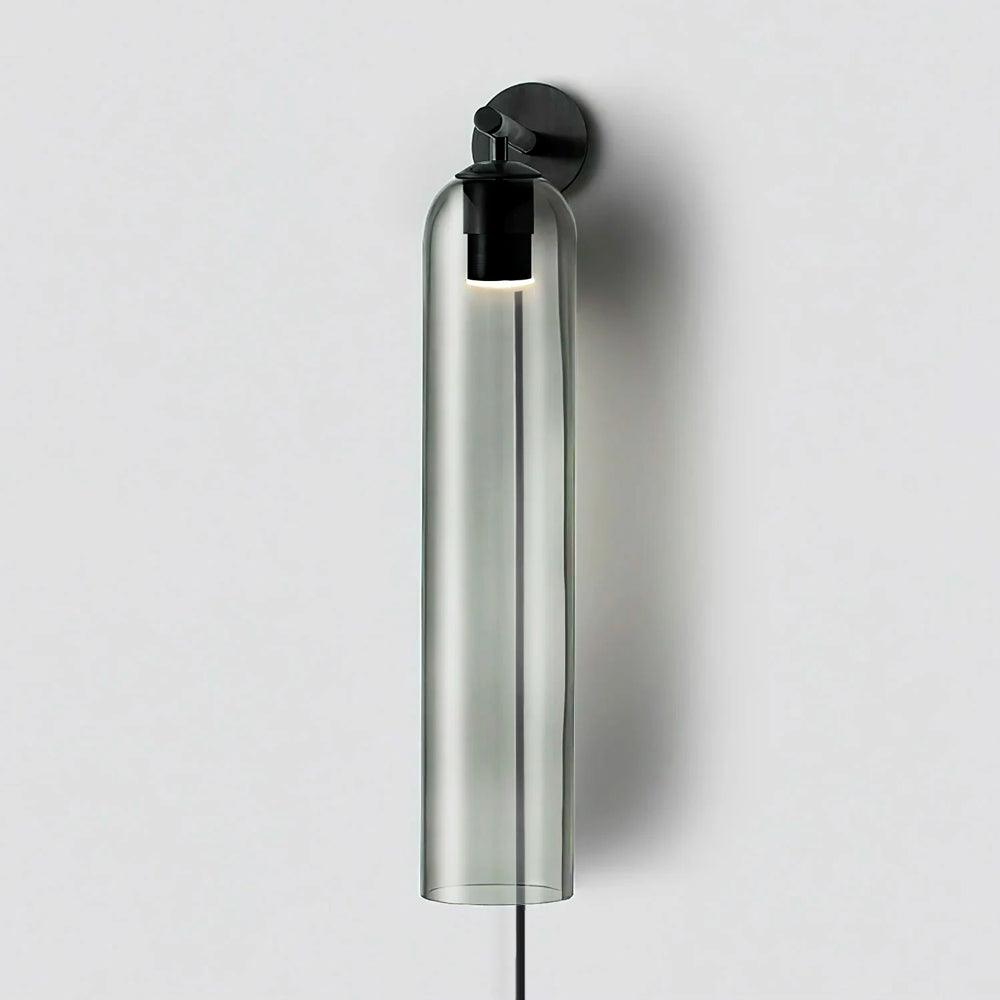Art Glass Plug-In Sconce Black / Smoke Gray / US Plug Wall lamp