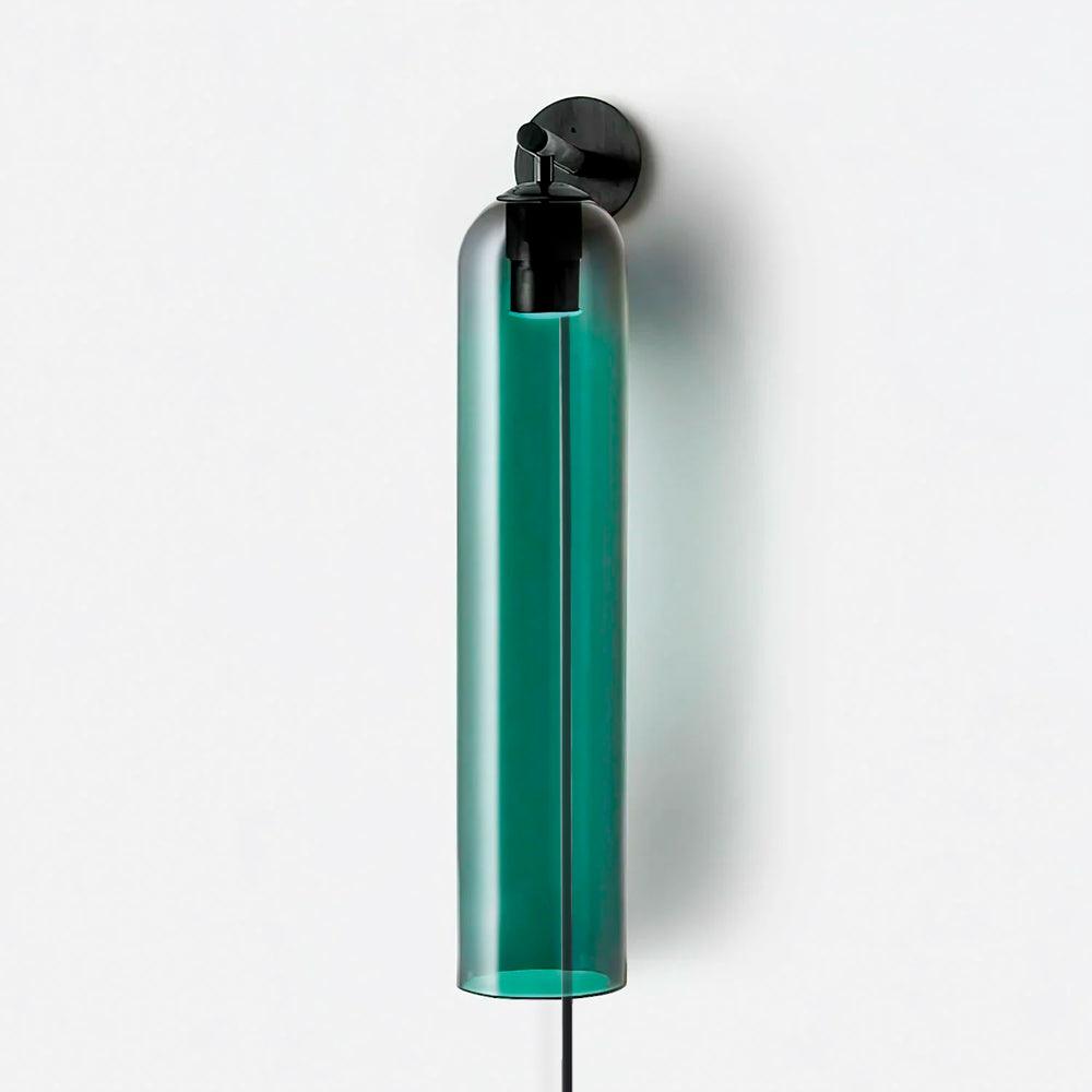 Art Glass Plug-In Sconce Black / Green / US Plug Wall lamp