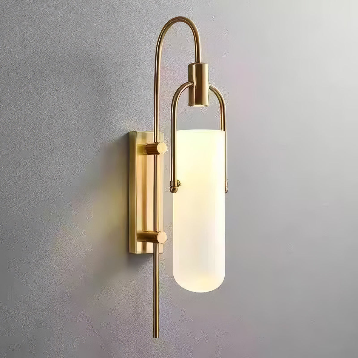 Arc Wall Lamp ? 3.9″ x H 25.6″ / Dia 10cm x H 65cm / Copper plating Wall lamp