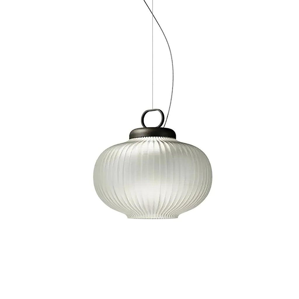 Artistic Gourd Pendant Light ∅ 11.8″ x H 11.1″ / Dia 30cm x H 28cm / Black & Transparent / Warm Light Pendant light