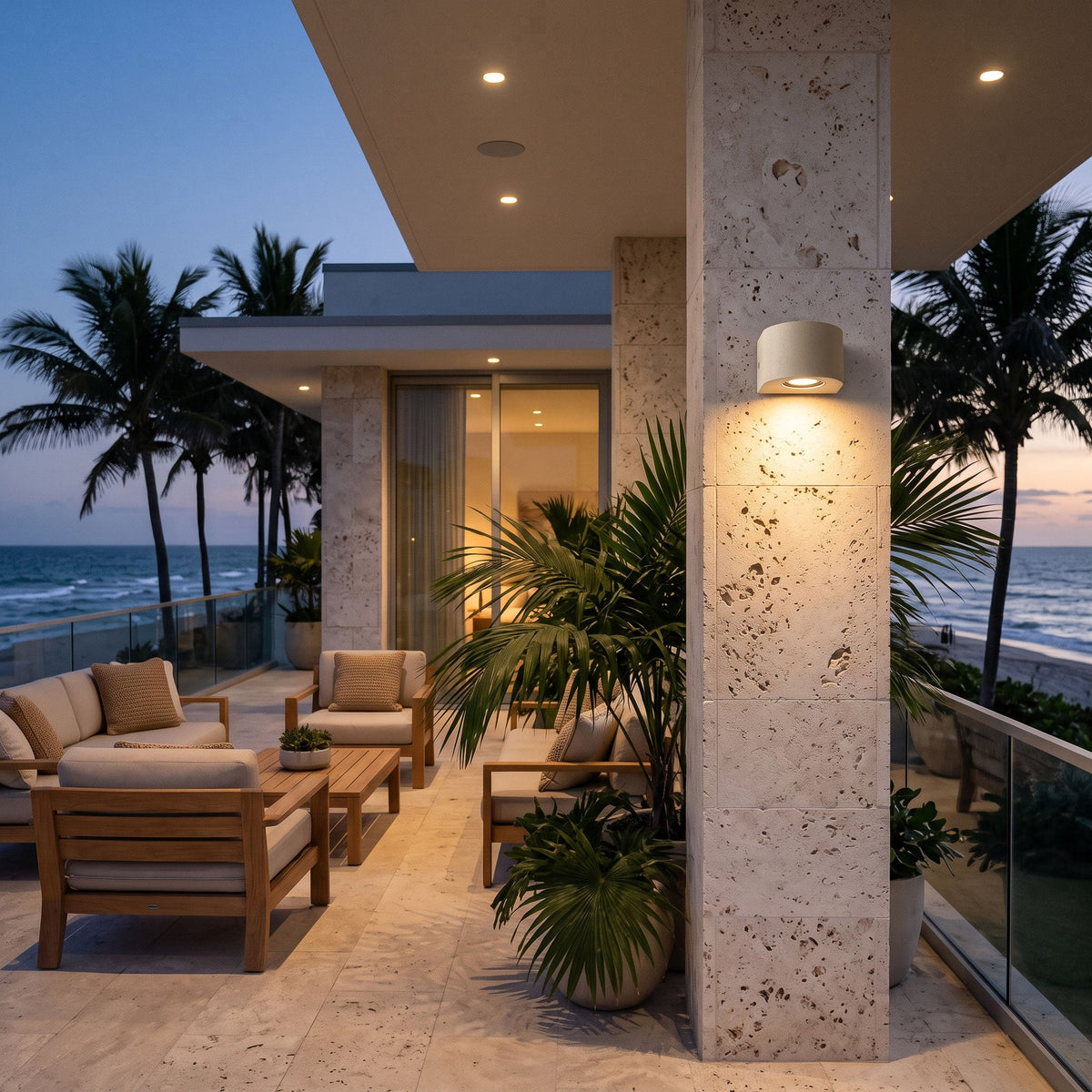 Arvessa Cement Outdoor Wall Sconce