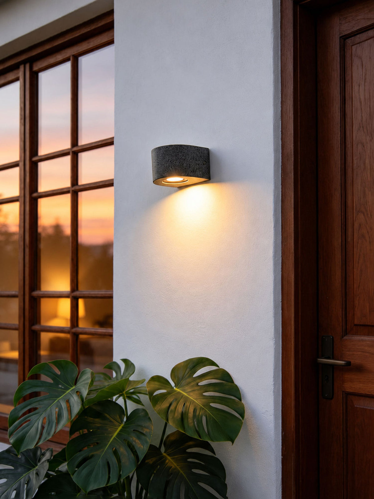 Arvessa Cement Outdoor Wall Sconce