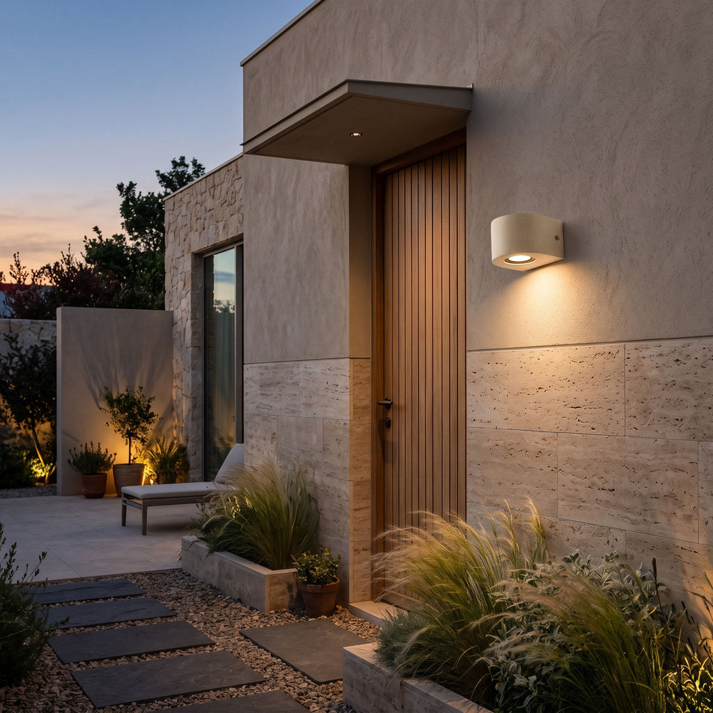 Arvessa Cement Outdoor Wall Sconce