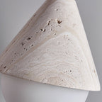 Aslo Pendant Lamp ∅ 6.3″ x H 7.9″ / Yellow Travertine & White pendant Lamp