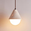 Aslo Pendant Lamp ∅ 6.3″ x H 7.9″ / Yellow Travertine & White pendant Lamp