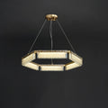 Asner LED Chandelier ∅ 27.5″ x H 3.7″ / Dia 70cm x H 9.5cm / Polished Brass / Warm White Chandelier