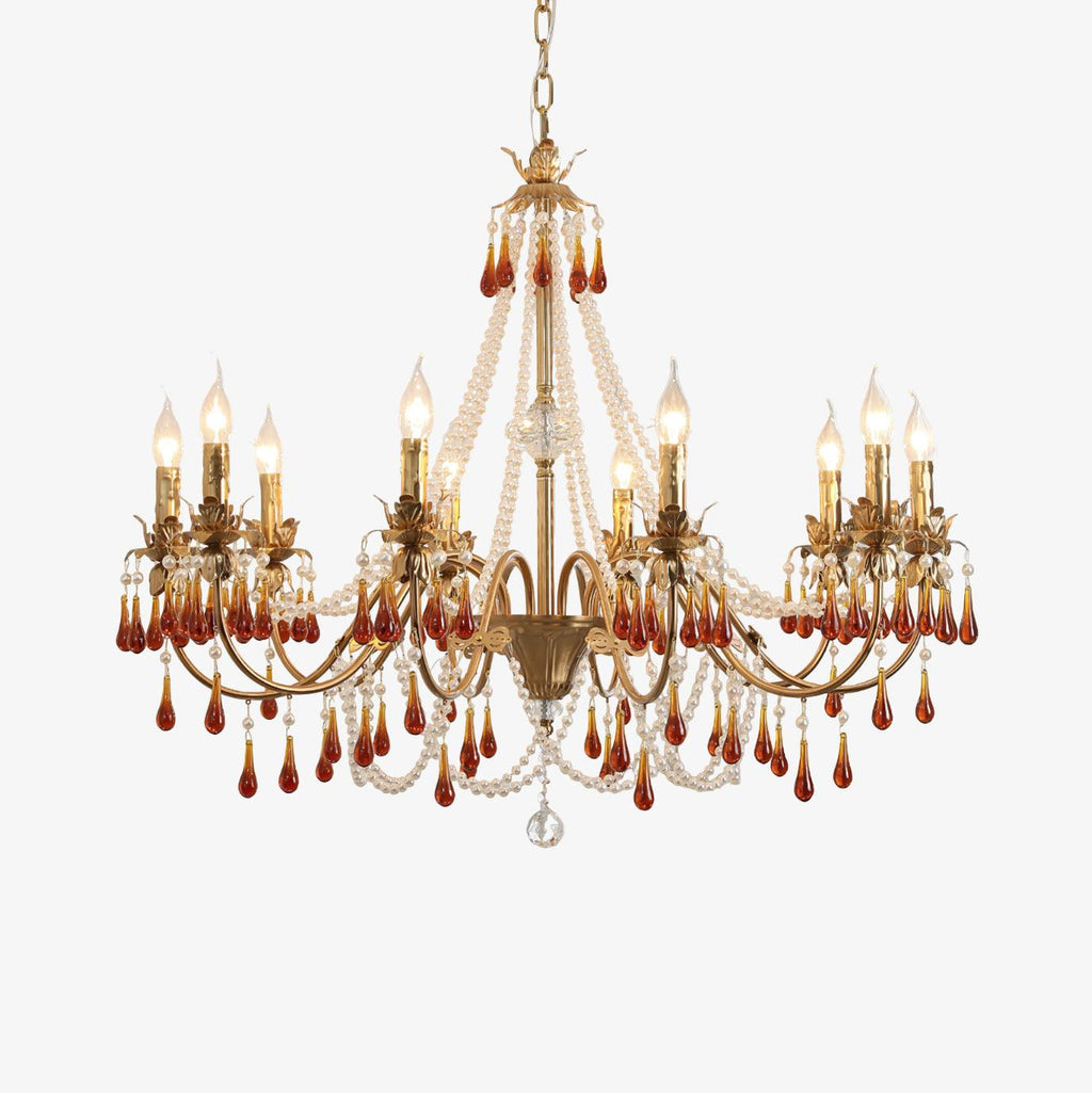 Aureate Amber Crystal Chandelier Chandelier