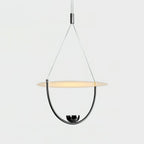 Aurelia Disc Pendant Lamp ∅ 14.2″ x H 16.5″ / Dia 36cm x H 42cm / Black / Warm Light Pendant light