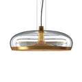 Aurelia LED Pendant Lamp ∅ 17.7″ x H 59’’ / Dia 45cm x H 150cm / Gold & Clear / Warm Light Pendant light