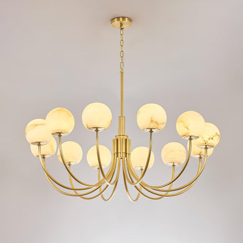 Aurelian Alabaster Globe Chandelier Chandelier