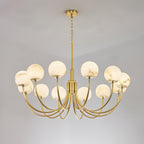 Aurelian Alabaster Globe Chandelier Chandelier