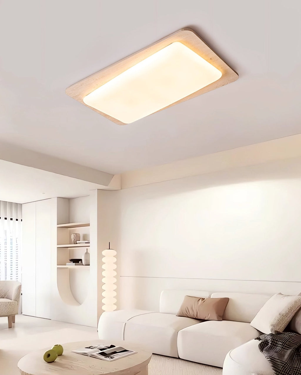 Aurilith Travertine Ceiling Light