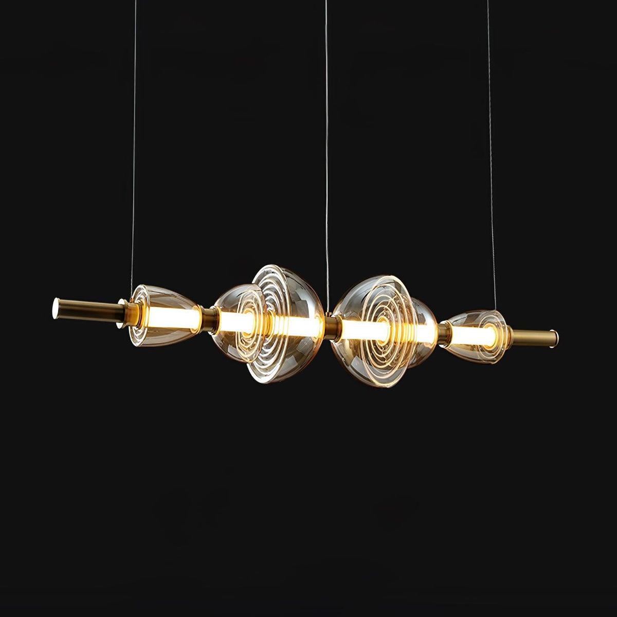 Aurora Luminosity Pendant Lamp ∅ 59.1″ x H 11.8″ / Dia 150cm x H 30cm / Amber & Gold / Warm Light Pendant light