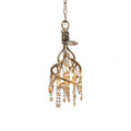 Autumn Twilight Chandelier ? 8.7″ x H 16.9″ / Dia 22cm x H 43cm / Antique gold & Amber Chandelier