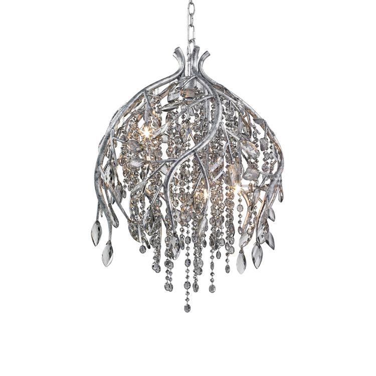 Autumn Twilight Chandelier ? 19.7″ x H 25.6″ / Dia 50cm x H 65cm / Antique silver & Clear Chandelier