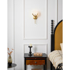 Ava Brass Alabaster Wall Lamp