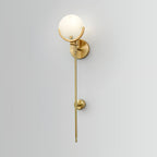 Ava Brass Alabaster Wall Lamp