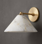 Aveline Alabaster Cone Wall Sconce