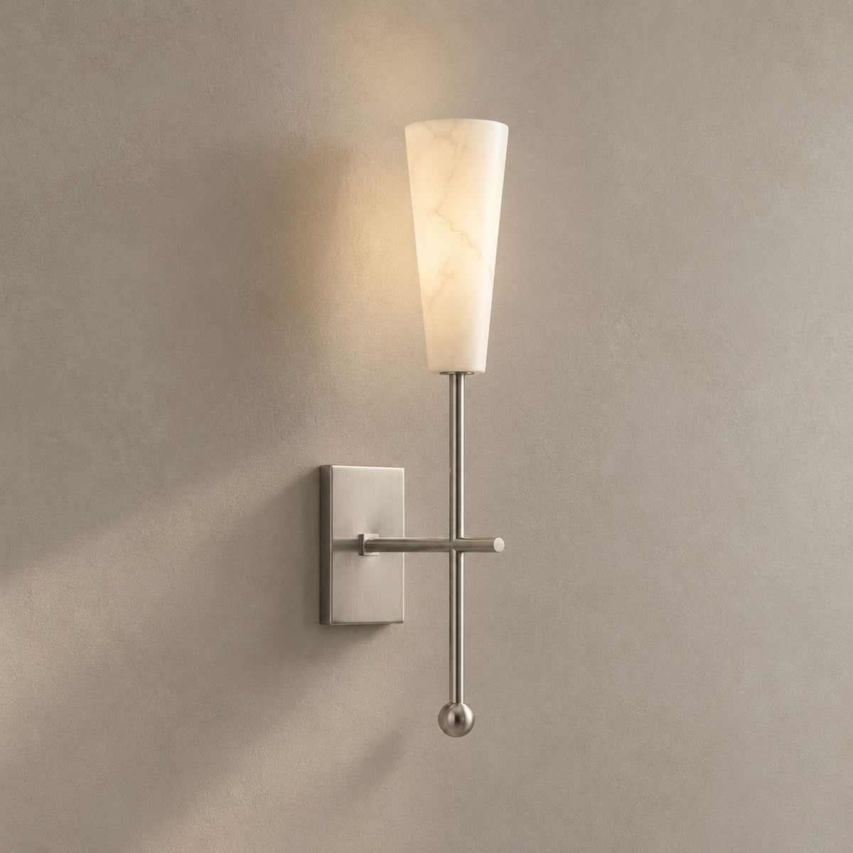 Averon Alabaster Torch Wall Sconce